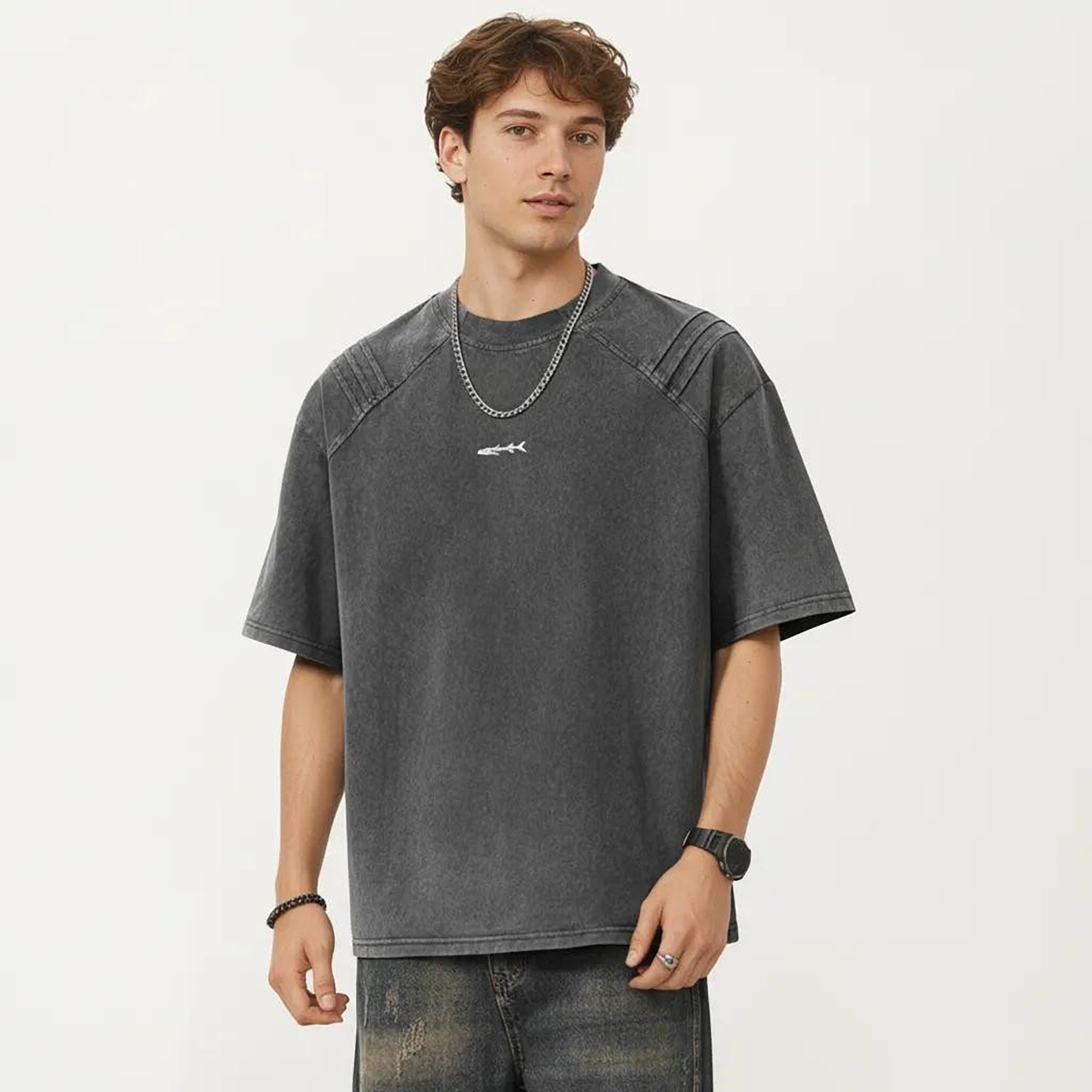 Anna-Kaci Men's Short Sleeve Crew Neck Graphic T-Shirt with Relaxed Fit