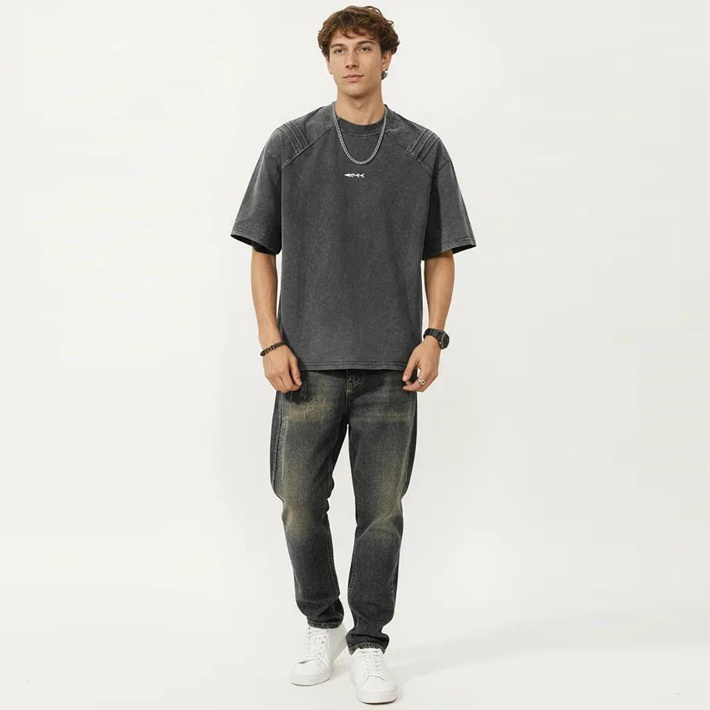 Anna-Kaci Men's Short Sleeve Crew Neck Graphic T-Shirt with Relaxed Fit