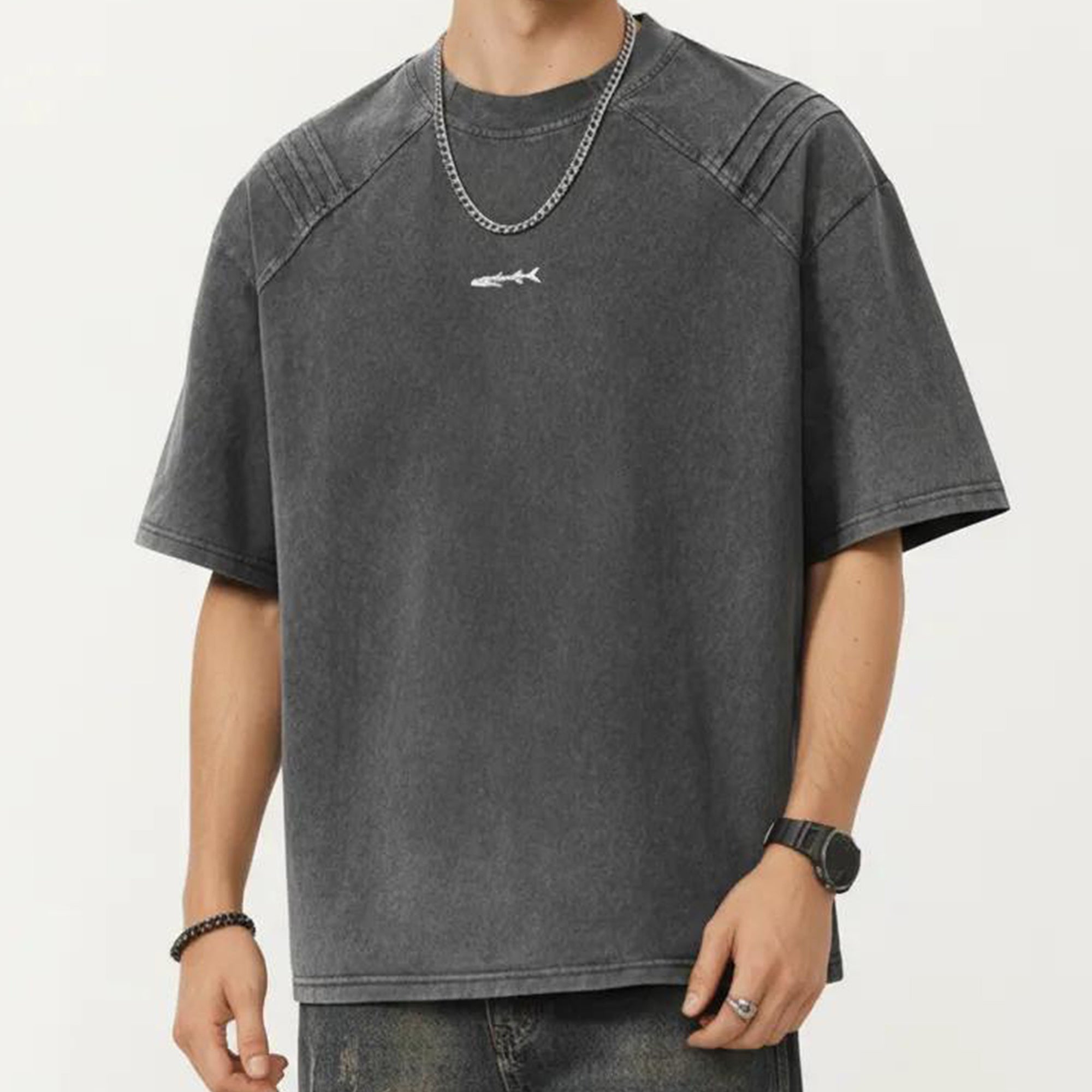 Anna-Kaci Men's Short Sleeve Crew Neck Graphic T-Shirt with Relaxed Fit