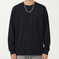 Anna-Kaci Men's Long Sleeve Crew Neck Pullover Top with Relaxed Fit and Soft Knit Feel