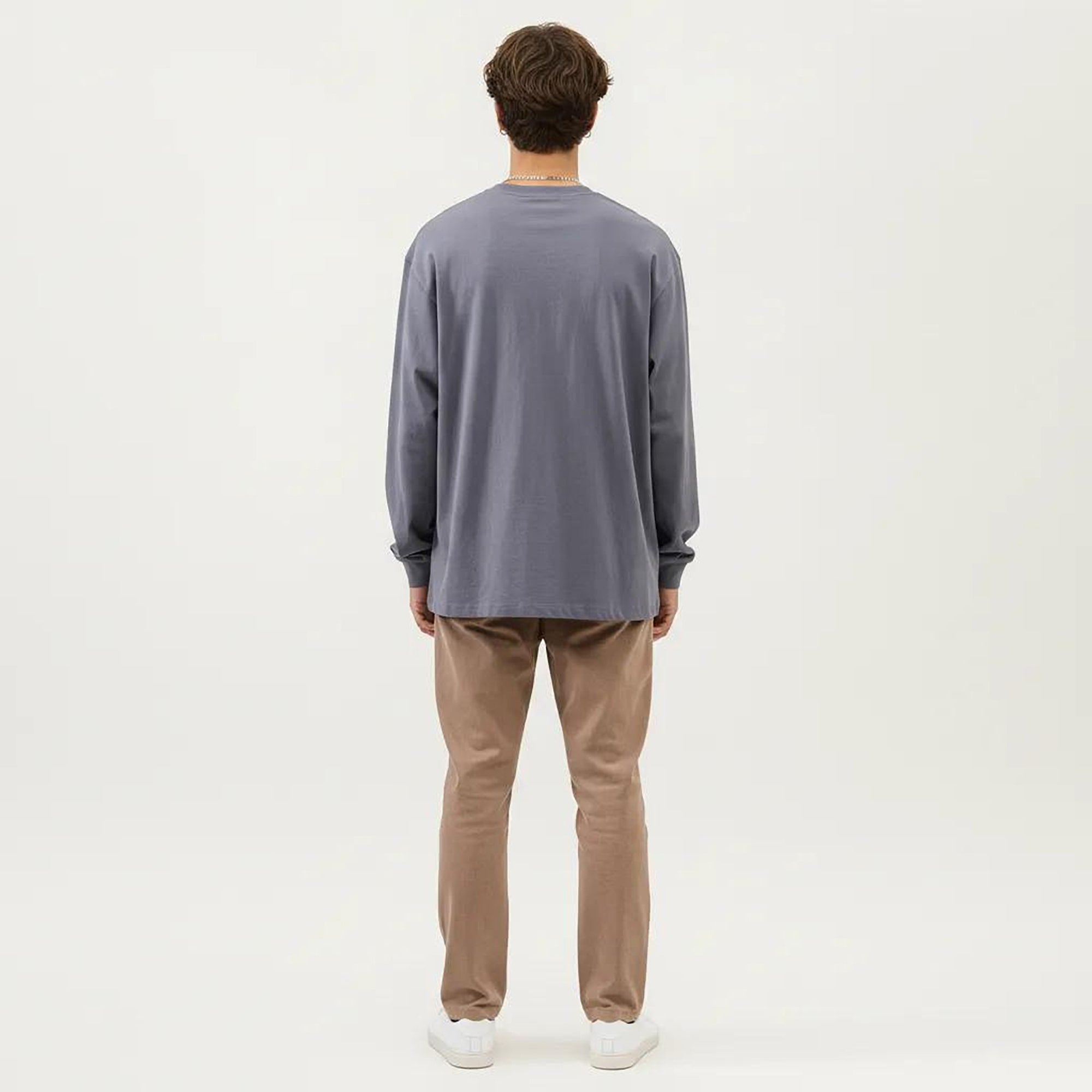 Anna-Kaci Men's Long Sleeve Crew Neck Pullover Top with Relaxed Fit and Soft Knit Feel