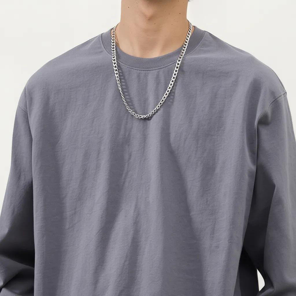 Anna-Kaci Men's Long Sleeve Crew Neck Pullover Top with Relaxed Fit and Soft Knit Feel