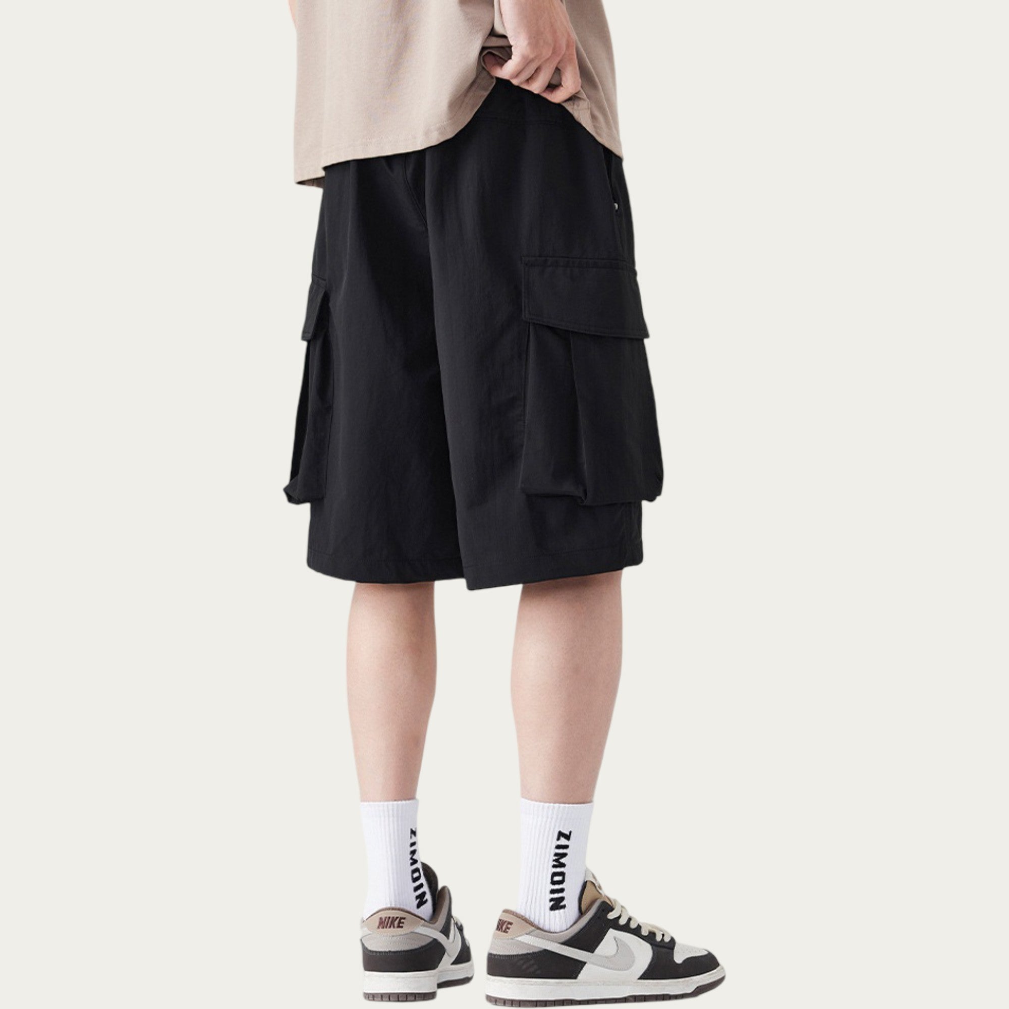 Anna-Kaci Men's Drawstring Waist Cargo Utility Casual Shorts with Relaxed Fit