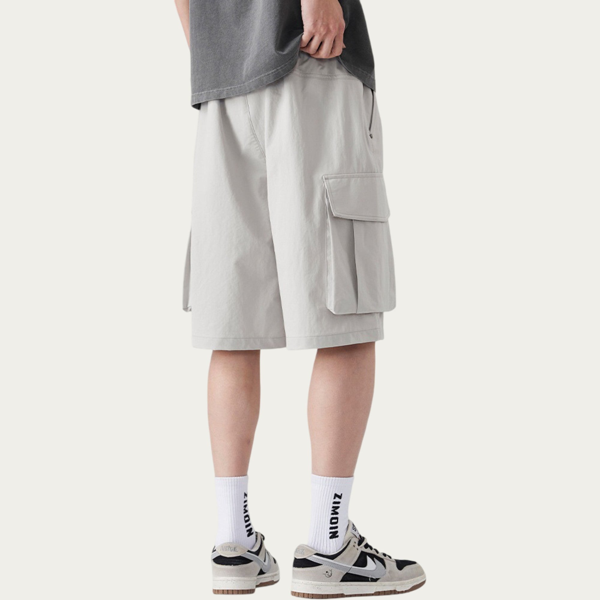 Anna-Kaci Men's Drawstring Waist Cargo Utility Casual Shorts with Relaxed Fit