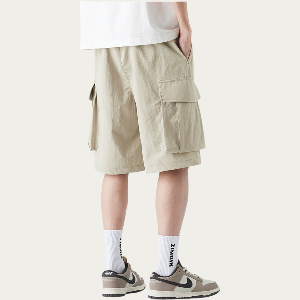 Anna-Kaci Men's Drawstring Waist Cargo Utility Casual Shorts with Relaxed Fit