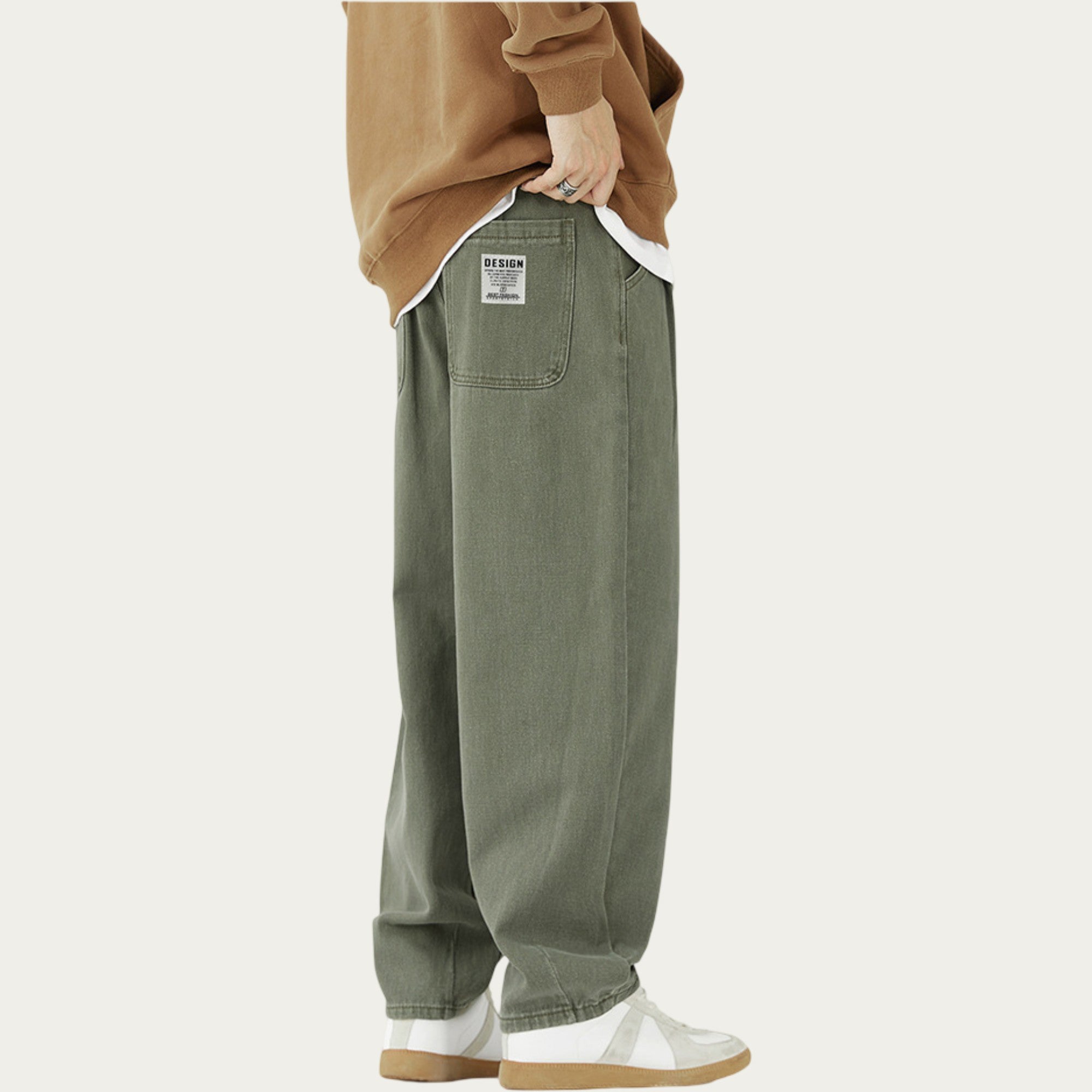Anna-Kaci Men's Relaxed Fit Straight Leg Drawstring Pants with Soft Knit Texture