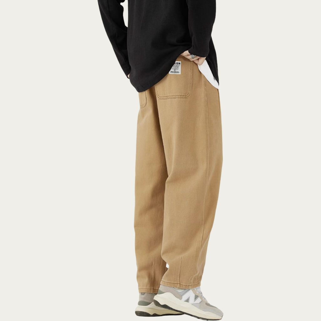 Anna-Kaci Men's Relaxed Fit Straight Leg Drawstring Pants with Soft Knit Texture