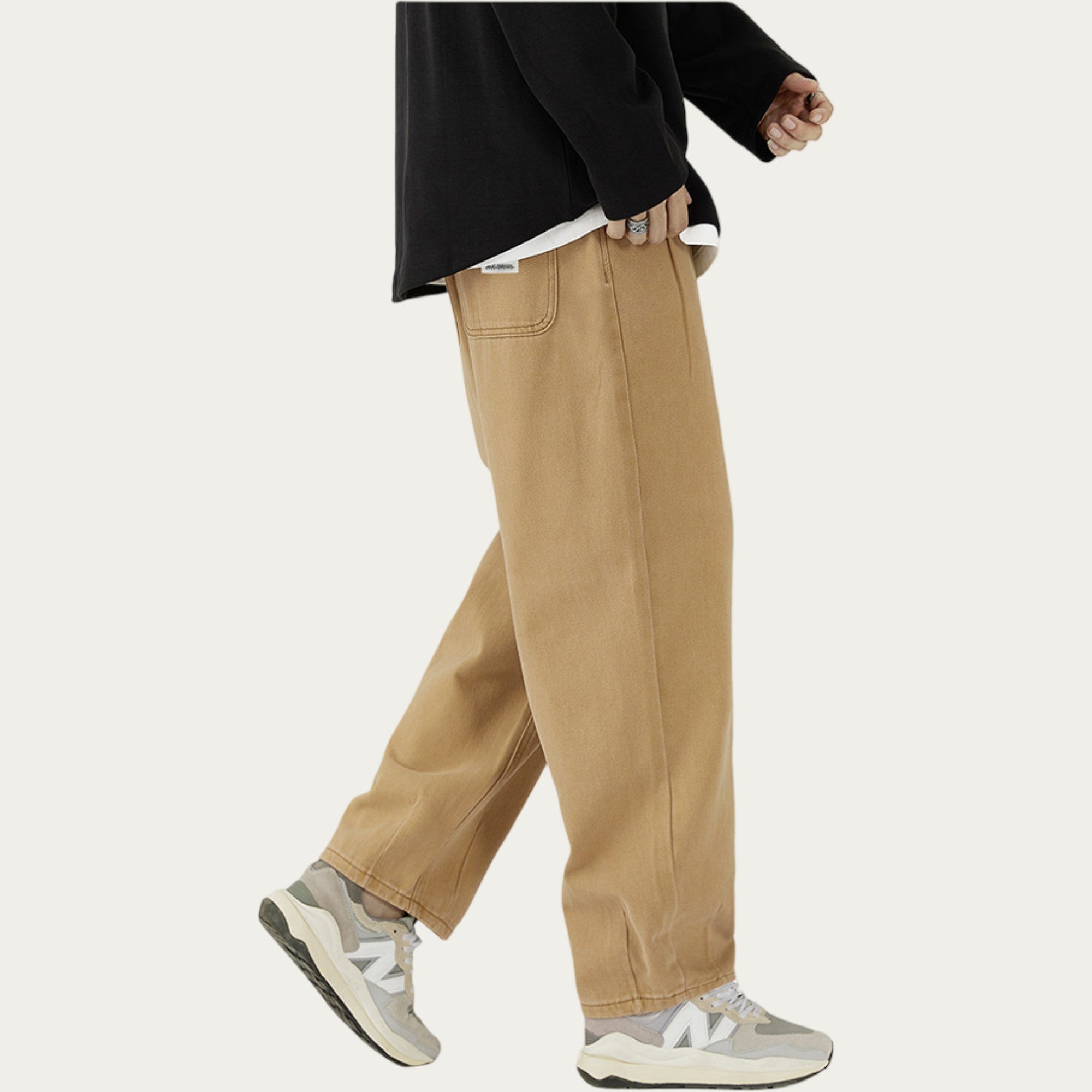 Anna-Kaci Men's Relaxed Fit Straight Leg Drawstring Pants with Soft Knit Texture
