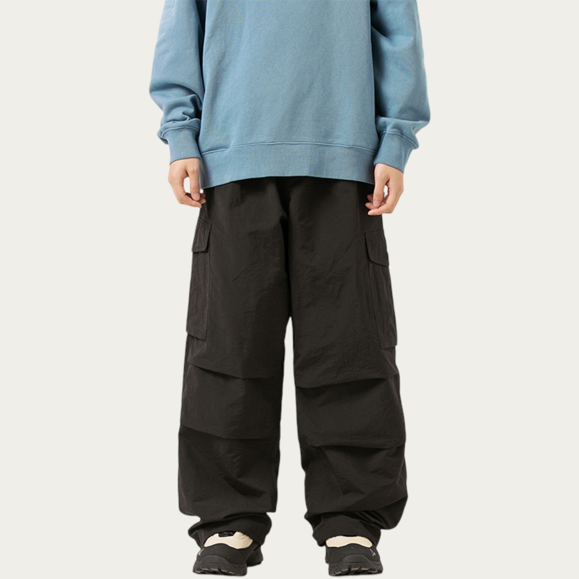 Anna-Kaci Men's Relaxed Fit Utility Cargo Pants with Multi Pocket Design