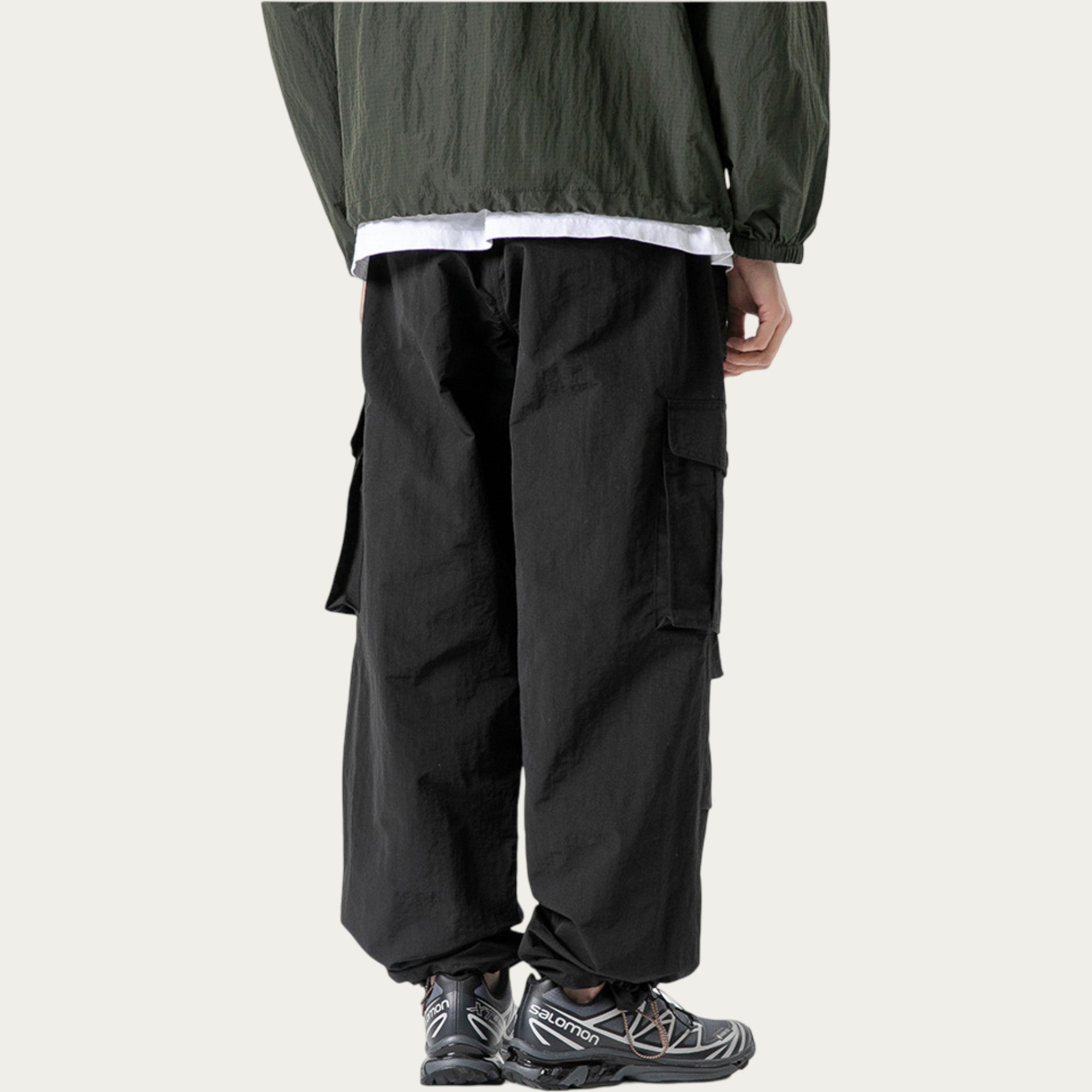Anna-Kaci Men's Relaxed Fit Utility Cargo Pants with Multi Pocket Design