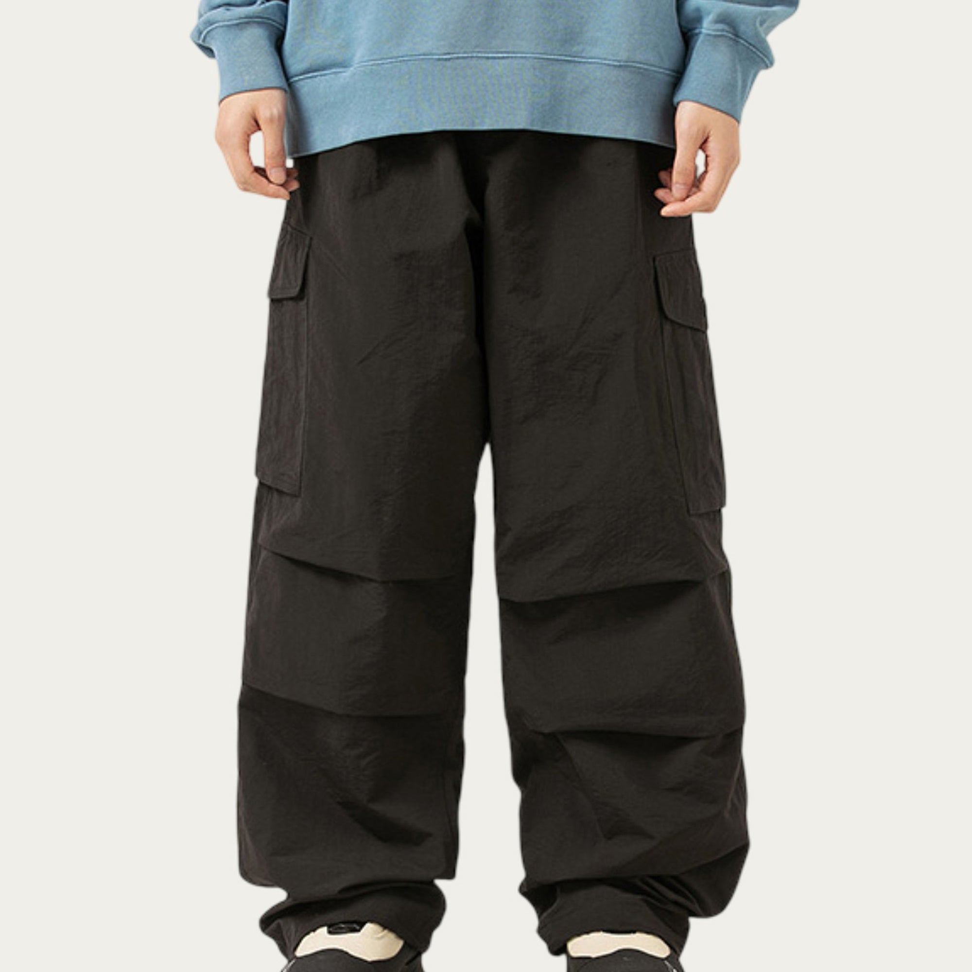 Anna-Kaci Men's Relaxed Fit Utility Cargo Pants with Multi Pocket Design