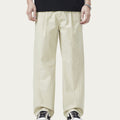 Anna-Kaci Men's Straight Leg Woven Track Pants with Side Seam Detail