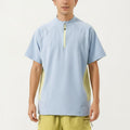 Anna-Kaci Men's Short Sleeve Athletic T-Shirt with Half Zip Mock Neck Contrast Panels Breathable Lightweight