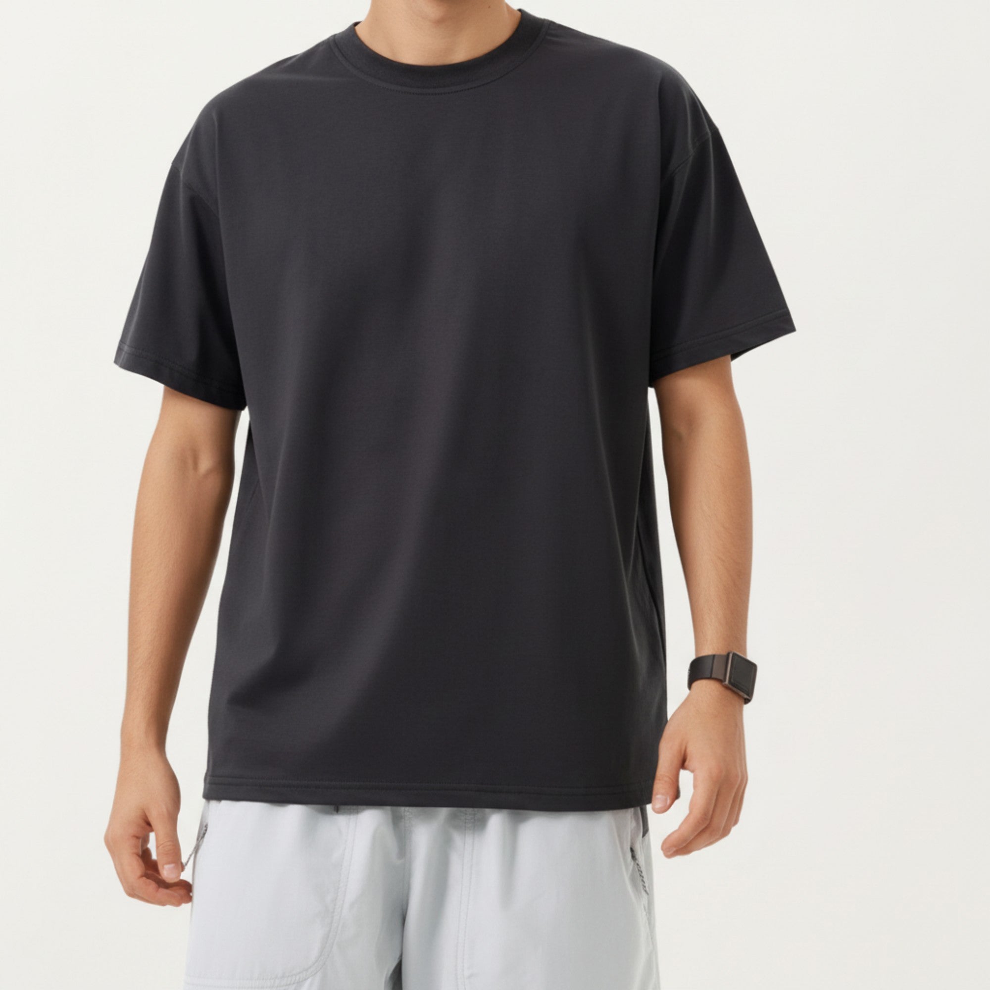 Anna-Kaci Men's Short Sleeve T-Shirt with Relaxed Fit Soft Lightweight Breathable Everyday Essential Top