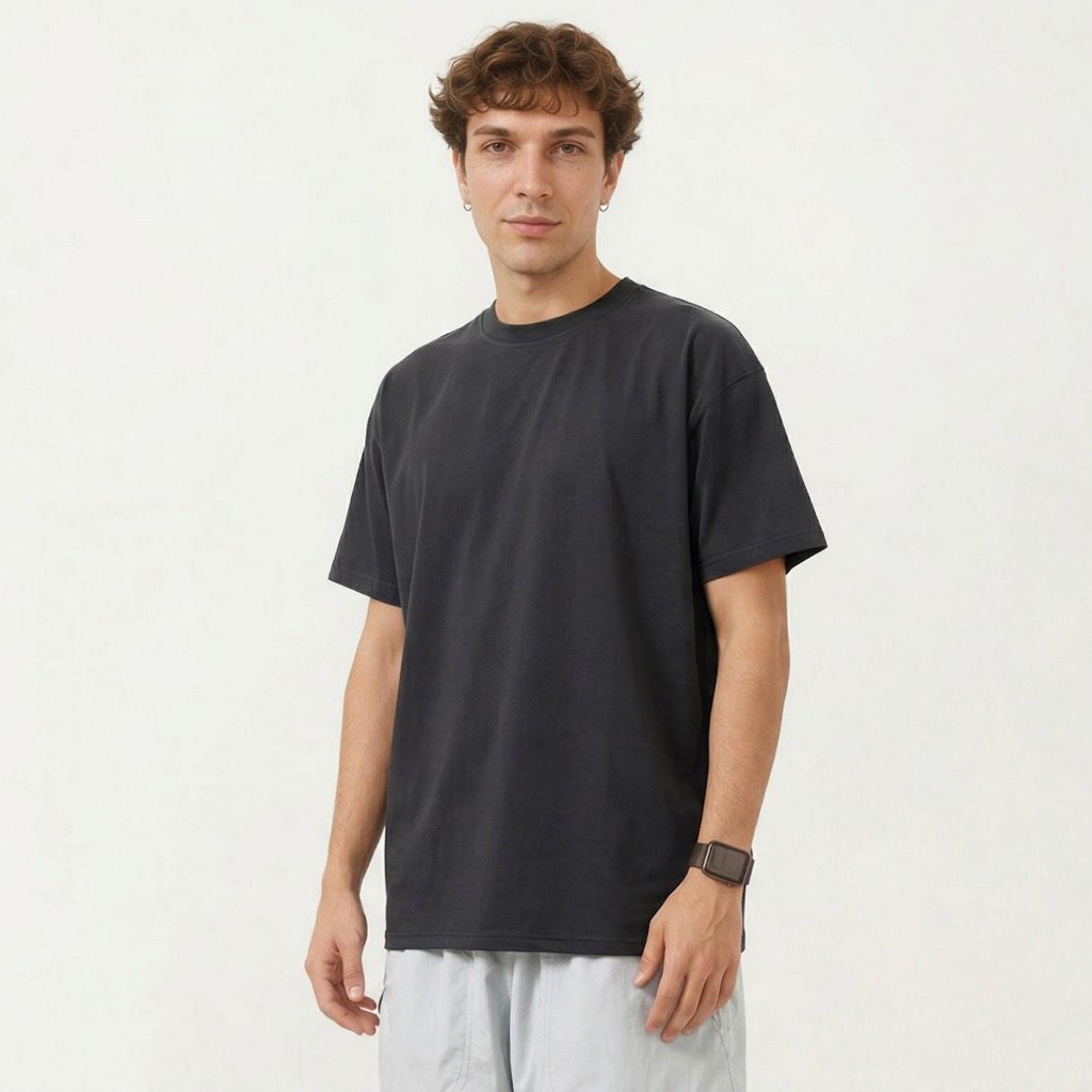 Anna-Kaci Men's Short Sleeve T-Shirt with Relaxed Fit Soft Lightweight Breathable Everyday Essential Top