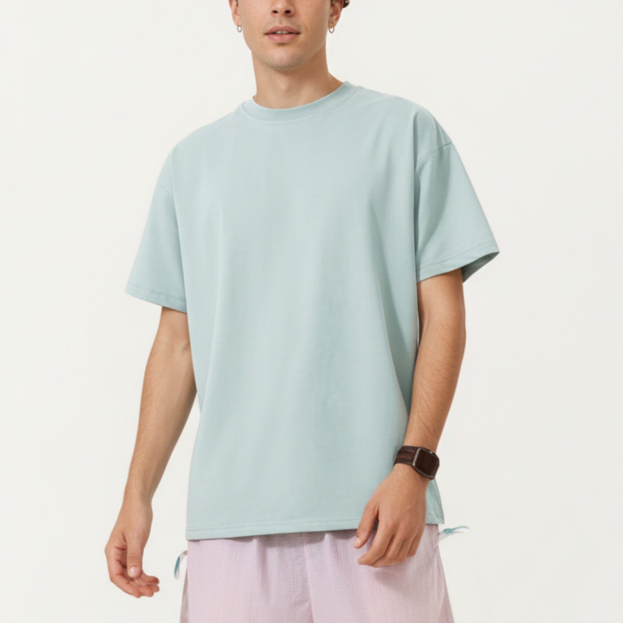 Anna-Kaci Men's Short Sleeve T-Shirt with Relaxed Fit Soft Lightweight Breathable Everyday Essential Top