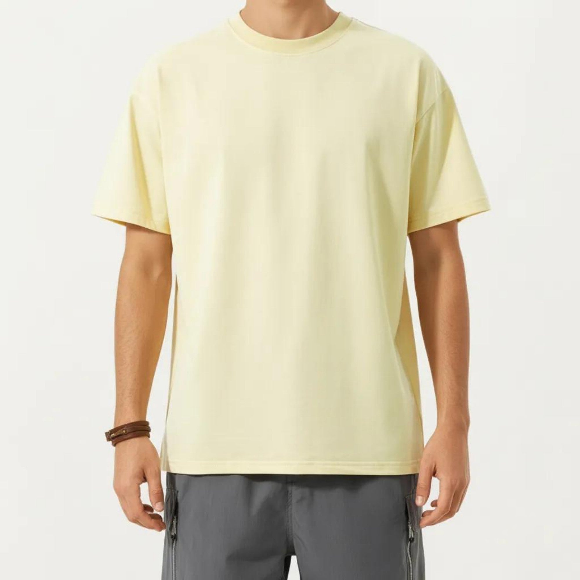 Anna-Kaci Men's Short Sleeve T-Shirt with Relaxed Fit Soft Lightweight Breathable Everyday Essential Top