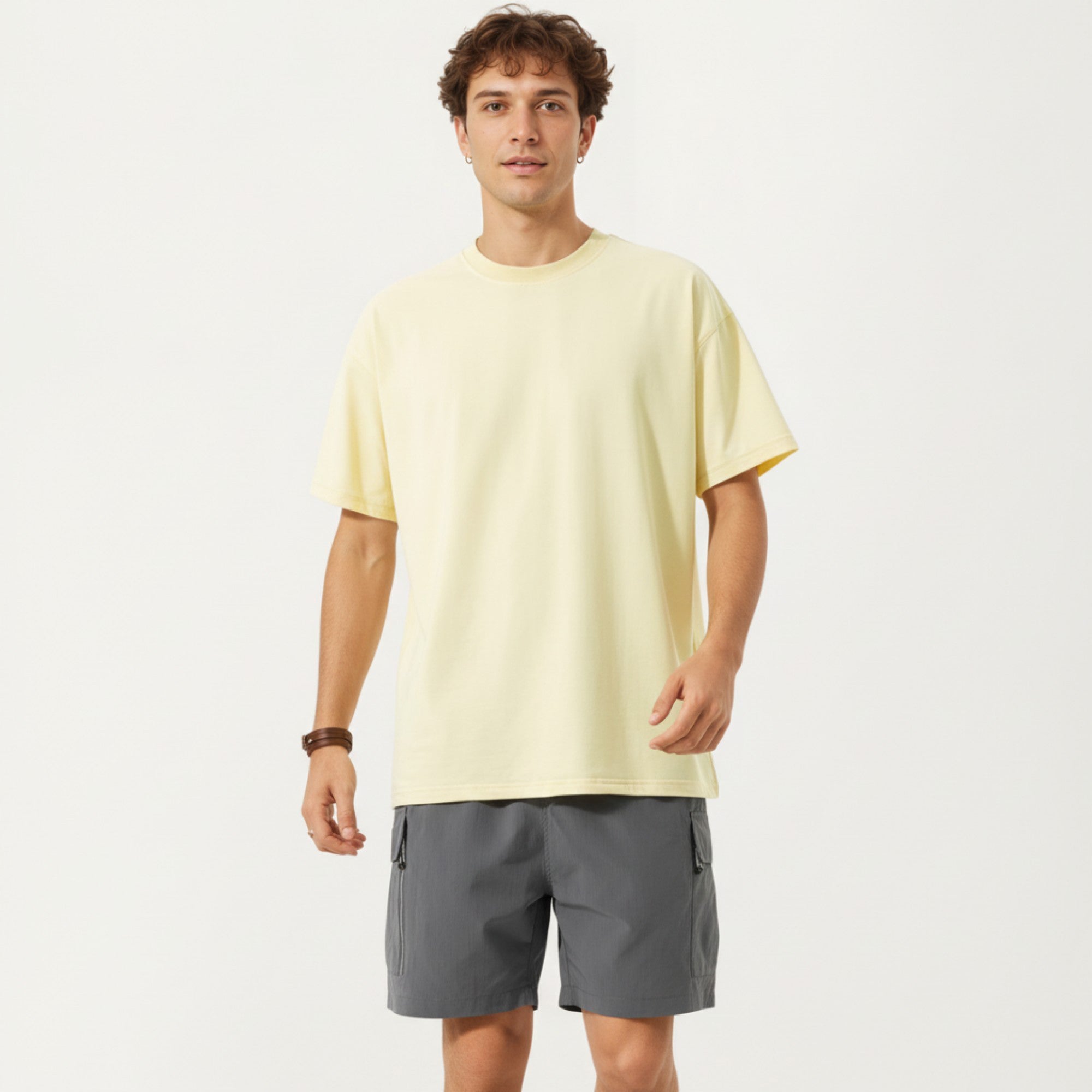 Anna-Kaci Men's Short Sleeve T-Shirt with Relaxed Fit Soft Lightweight Breathable Everyday Essential Top