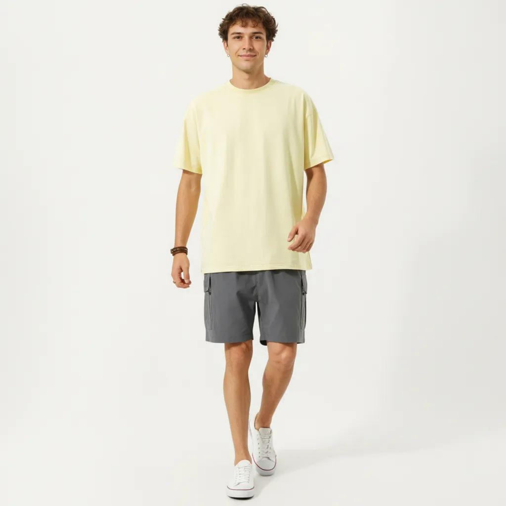 Anna-Kaci Men's Short Sleeve T-Shirt with Relaxed Fit Soft Lightweight Breathable Everyday Essential Top