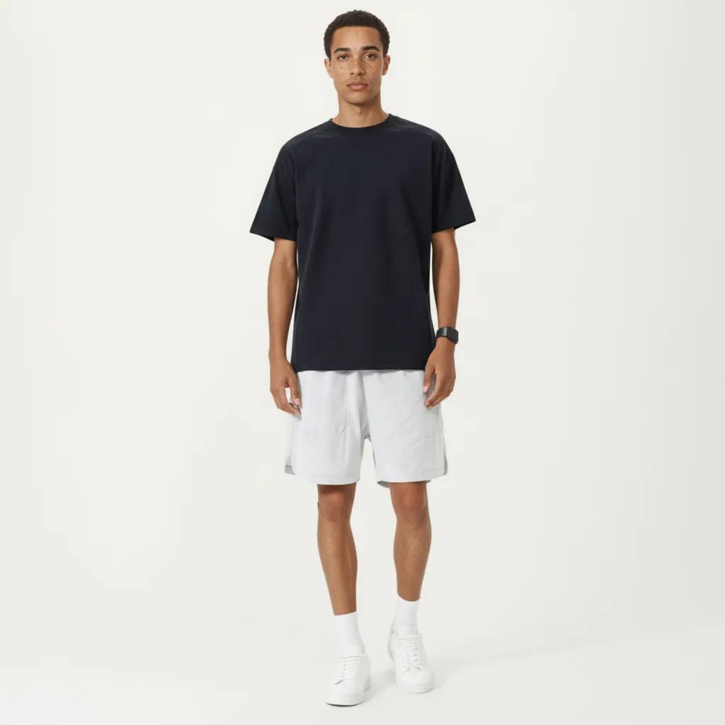 Anna-Kaci Men's Short Sleeve Oversized T-Shirt with Relaxed Fit Soft Lightweight Everyday Essential Top