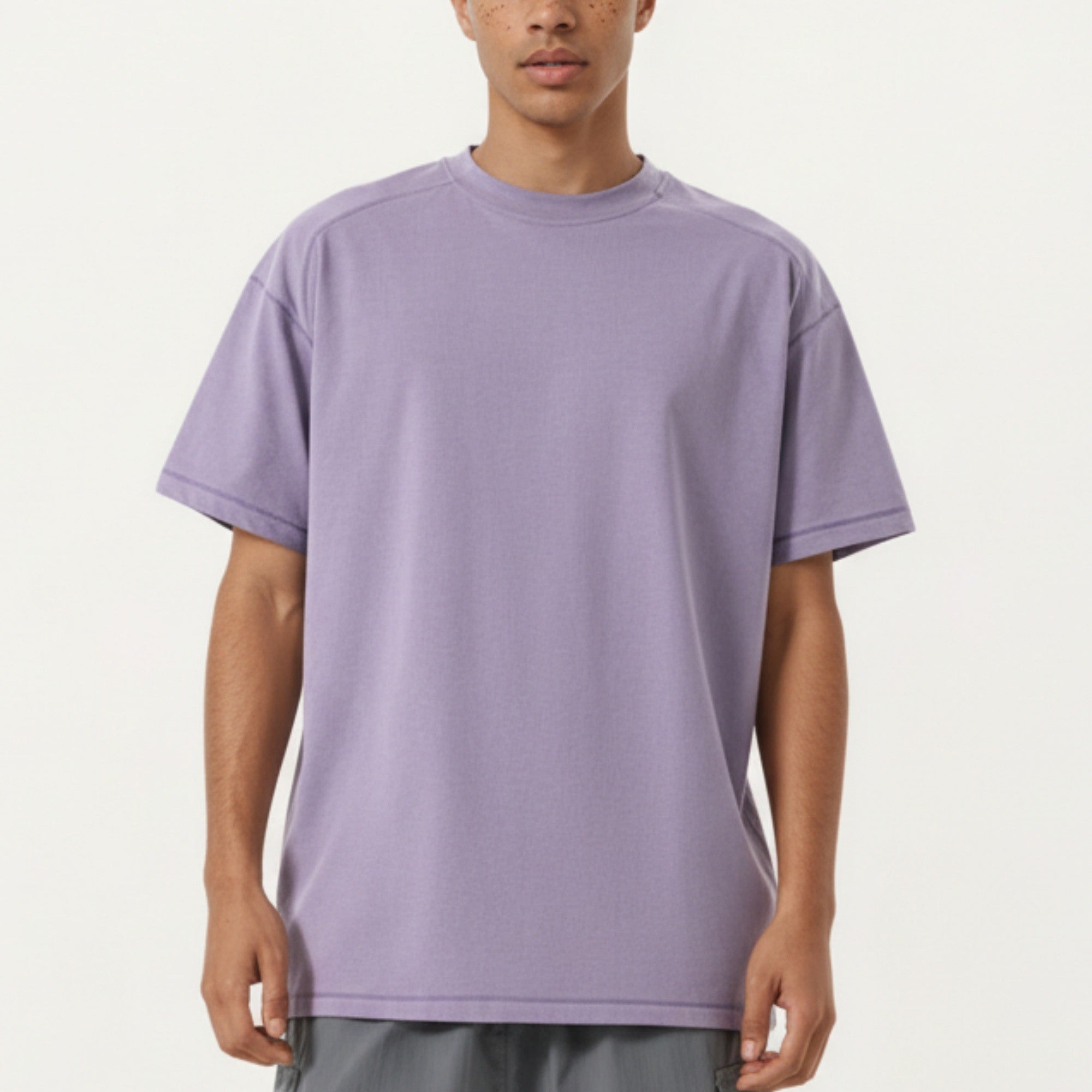 Anna-Kaci Men's Short Sleeve Oversized T-Shirt with Relaxed Fit Soft Lightweight Everyday Essential Top
