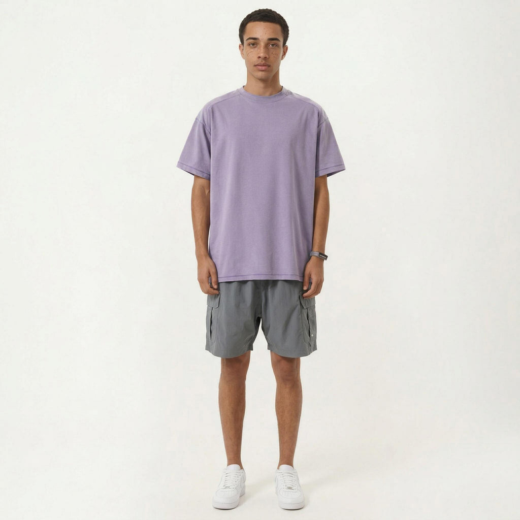 Anna-Kaci Men's Short Sleeve Oversized T-Shirt with Relaxed Fit Soft Lightweight Everyday Essential Top