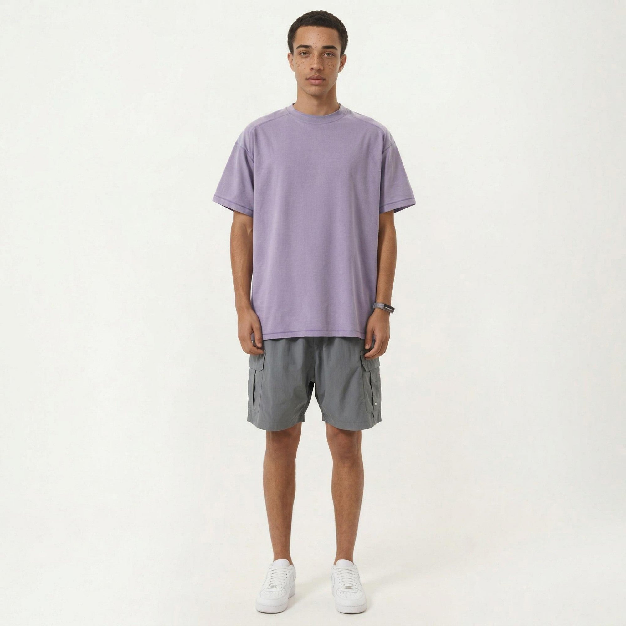 Anna-Kaci Men's Short Sleeve Oversized T-Shirt with Relaxed Fit Soft Lightweight Everyday Essential Top