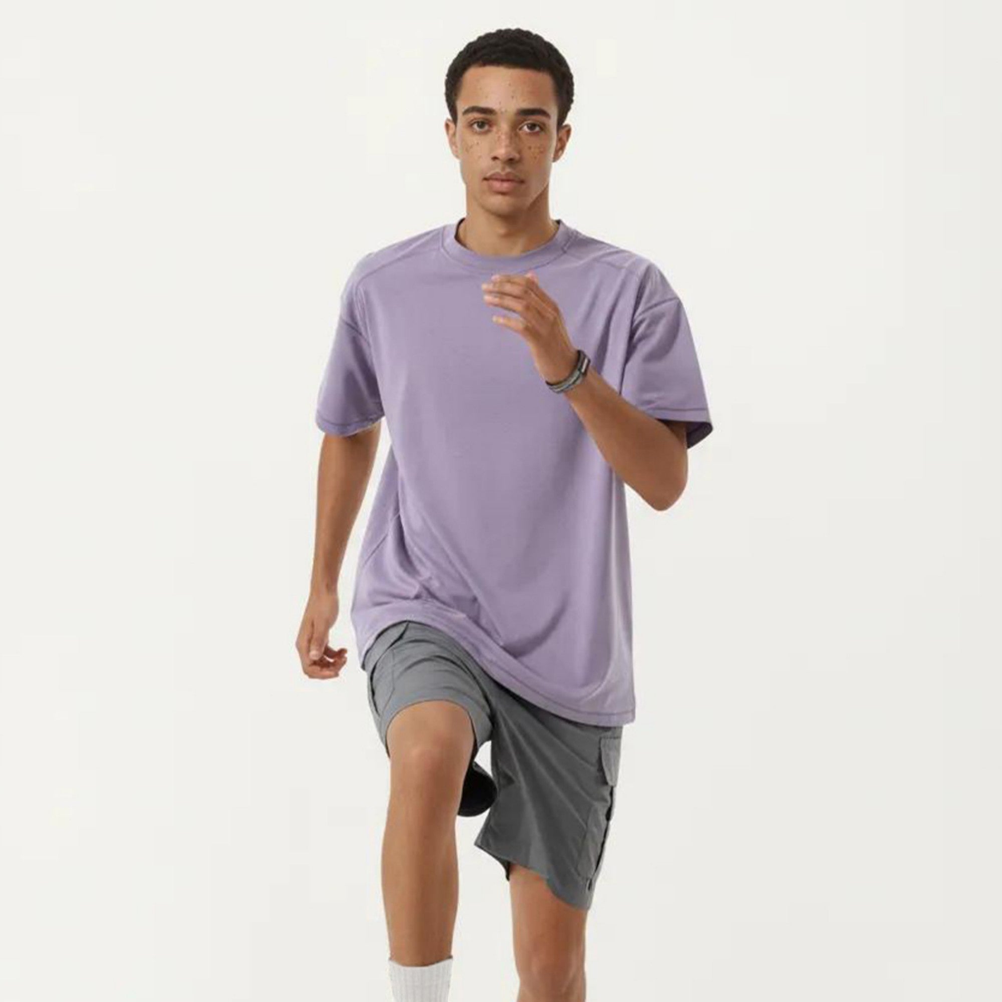 Anna-Kaci Men's Short Sleeve Oversized T-Shirt with Relaxed Fit Soft Lightweight Everyday Essential Top