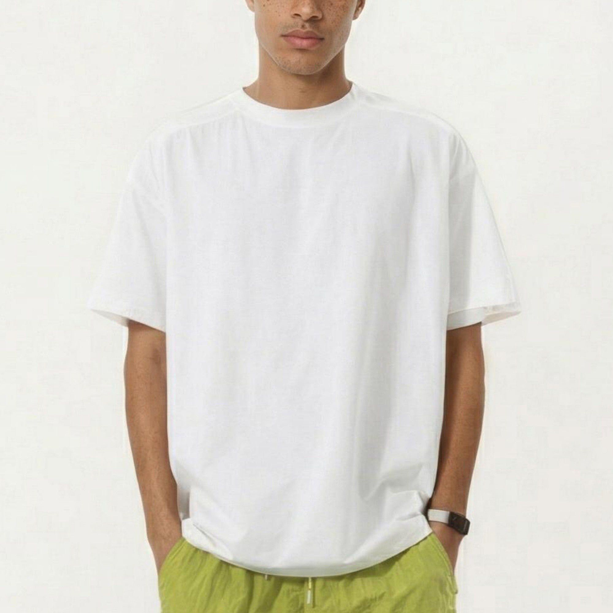 Anna-Kaci Men's Short Sleeve Oversized T-Shirt with Relaxed Fit Soft Lightweight Everyday Essential Top