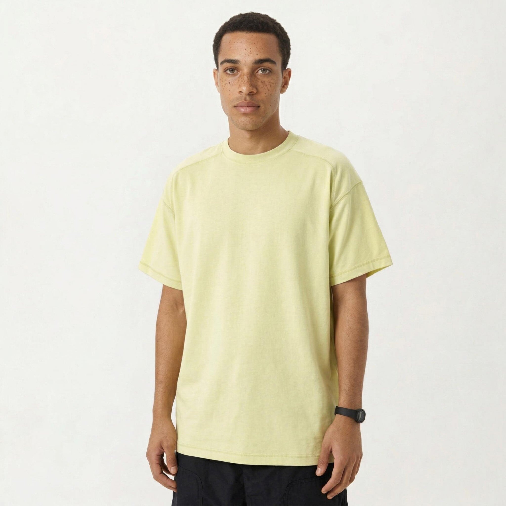 Anna-Kaci Men's Short Sleeve Oversized T-Shirt with Relaxed Fit Soft Lightweight Everyday Essential Top