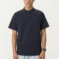 Anna-Kaci Men's Short Sleeve Athletic T-Shirt with Half Zip Mock Neck Lightweight Breathable Fabric