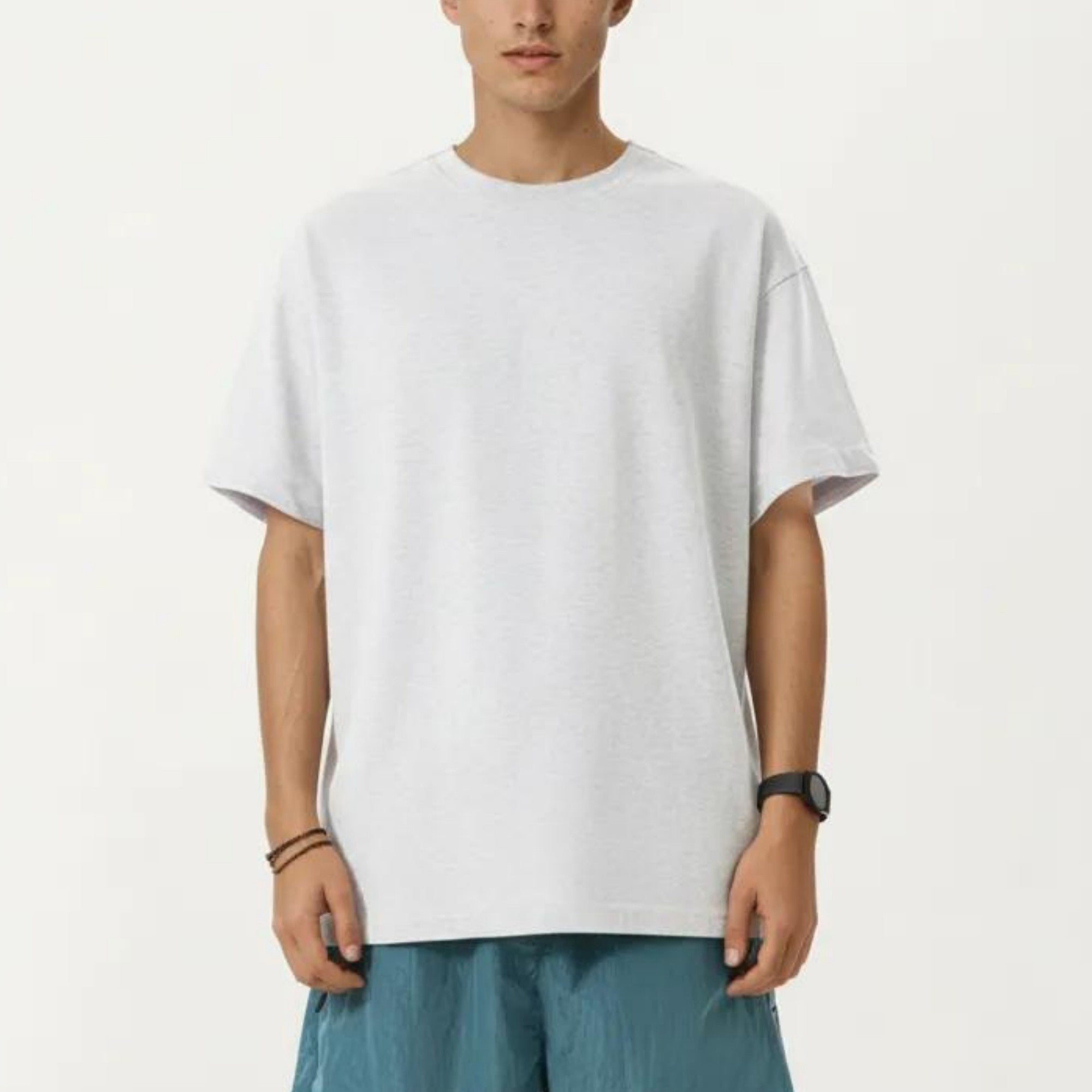 Anna-Kaci Men's Short Sleeve Basic T-Shirt with Crew Neck Lightweight Fabric and Relaxed Fit Design