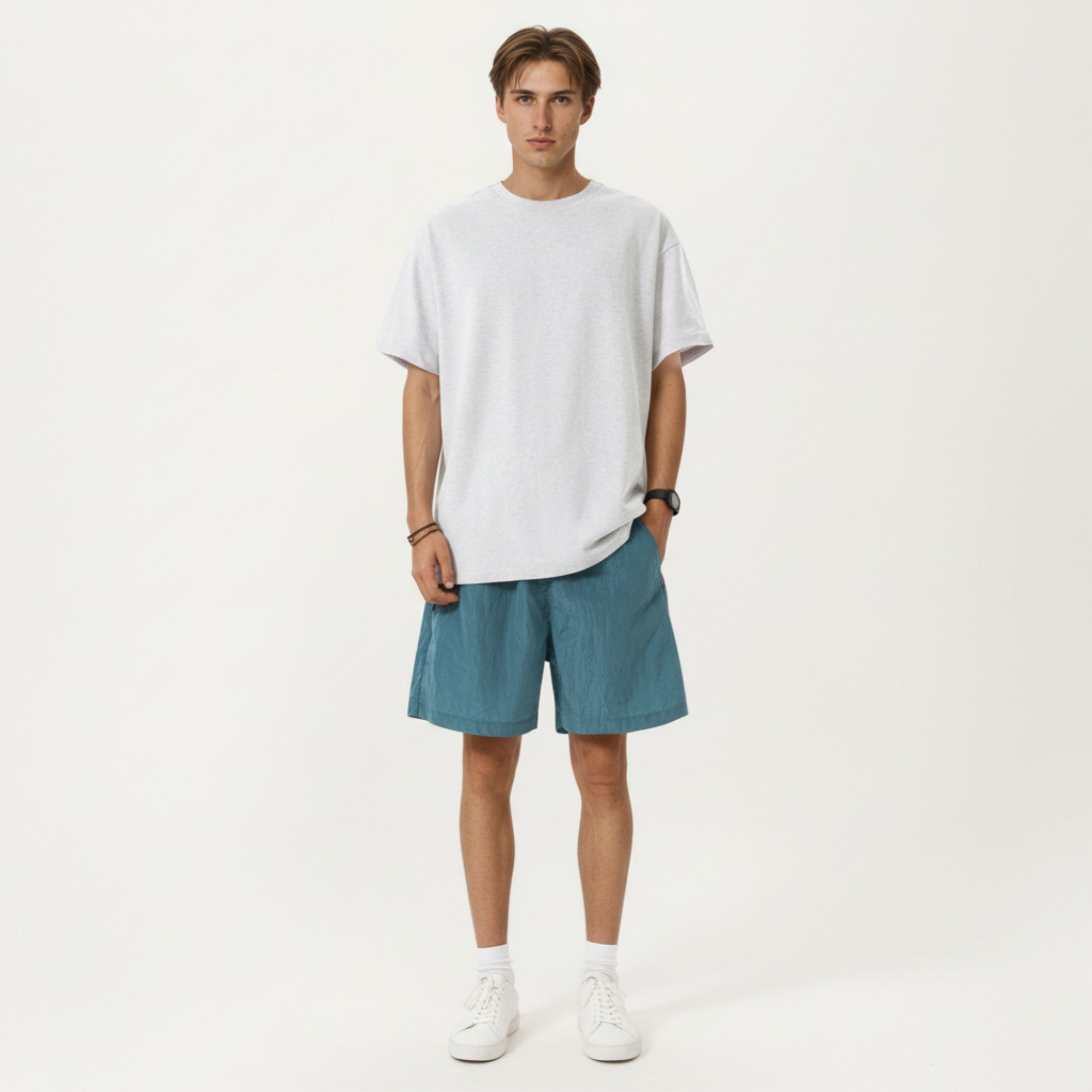 Anna-Kaci Men's Short Sleeve Basic T-Shirt with Crew Neck Lightweight Fabric and Relaxed Fit Design