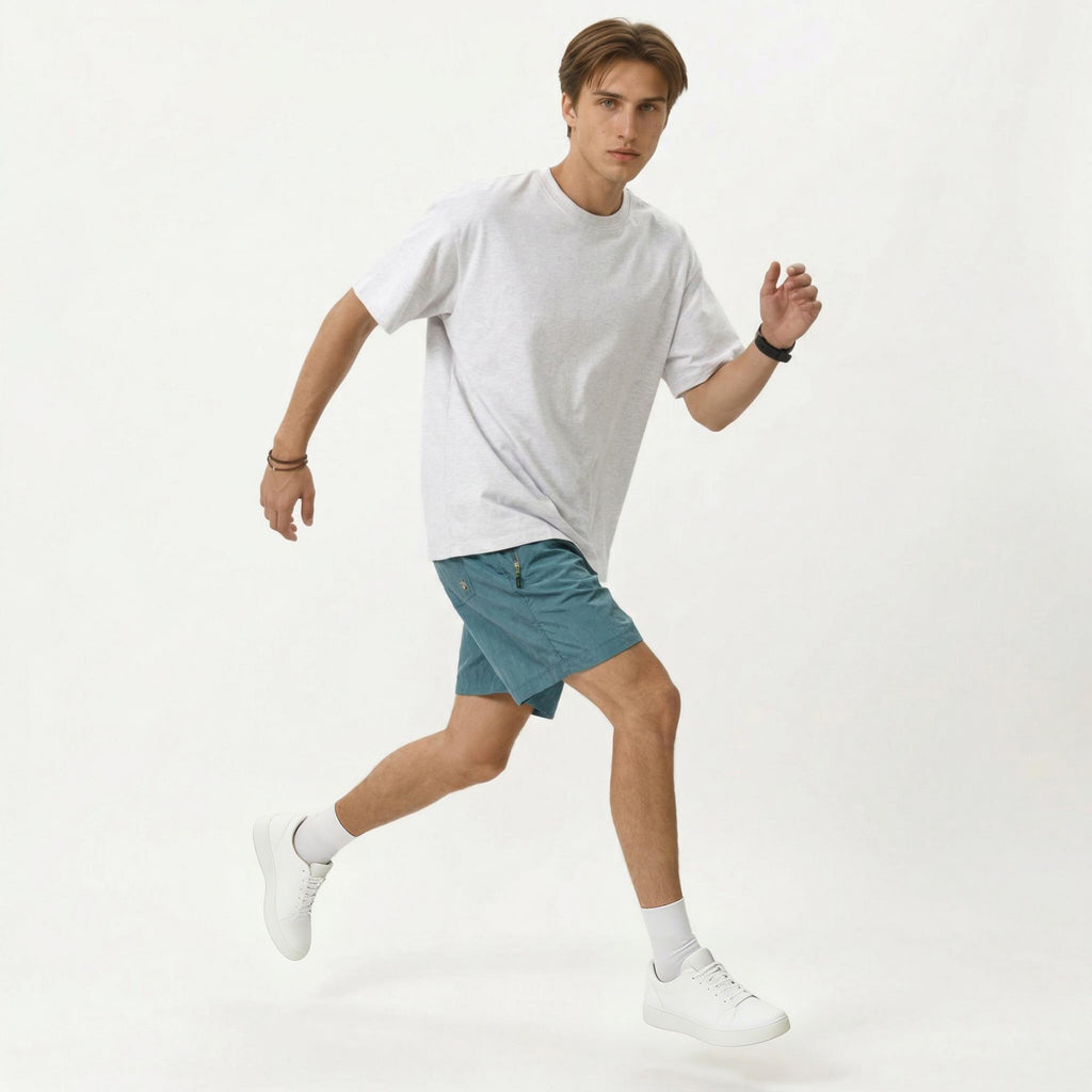 Anna-Kaci Men's Short Sleeve Basic T-Shirt with Crew Neck Lightweight Fabric and Relaxed Fit Design