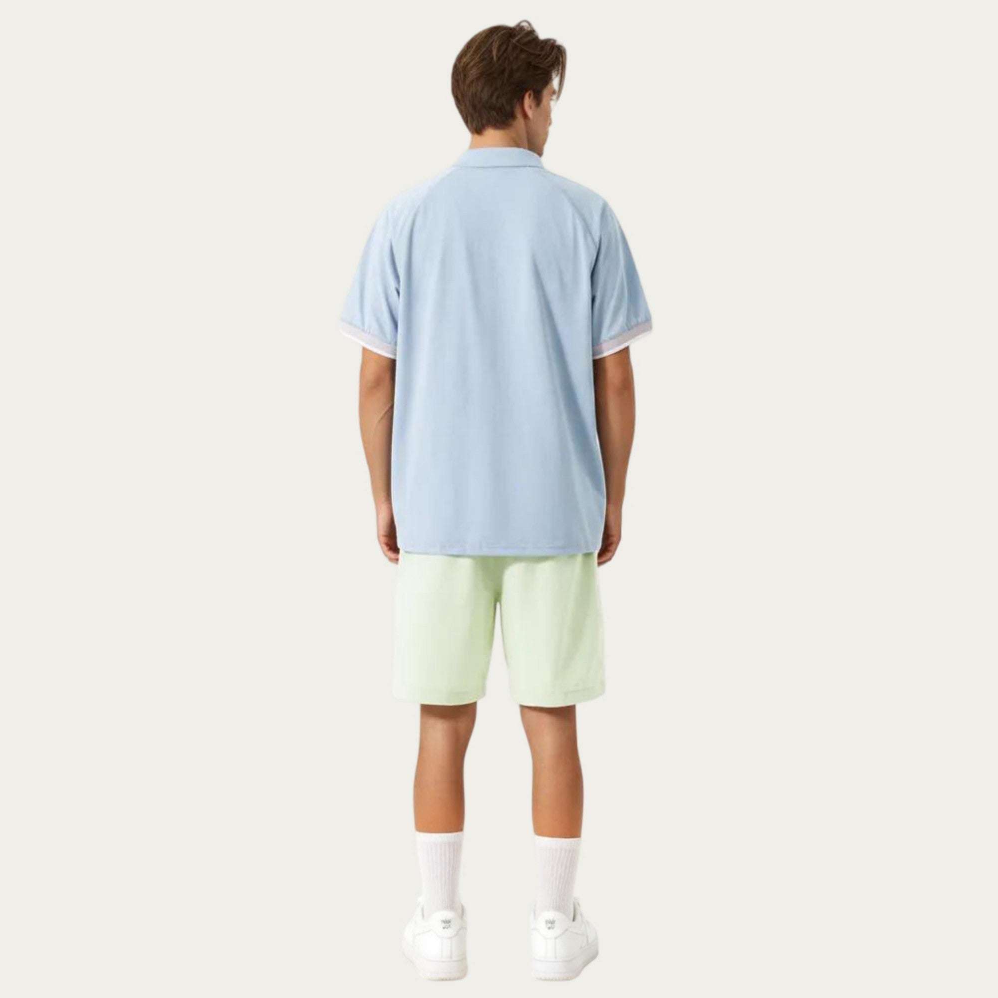 Anna-Kaci Men's Short Sleeve Athletic Polo Shirt with Zip Collar Lightweight Breathable Fabric and Relaxed Fit
