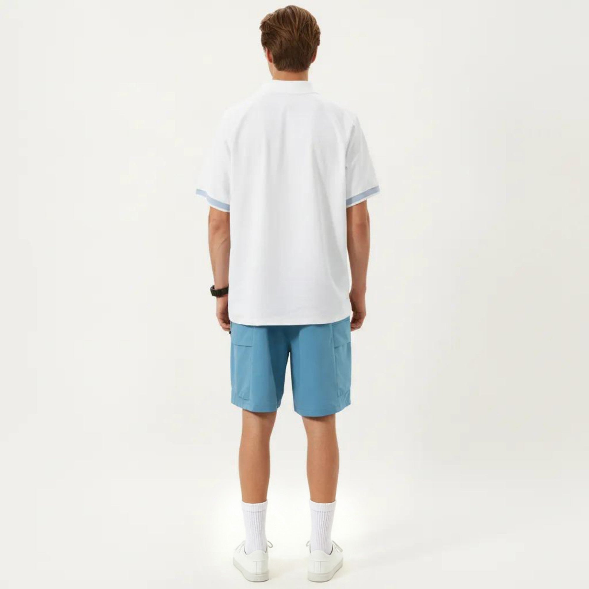 Anna-Kaci Men's Short Sleeve Athletic Polo Shirt with Zip Collar Lightweight Breathable Fabric and Relaxed Fit