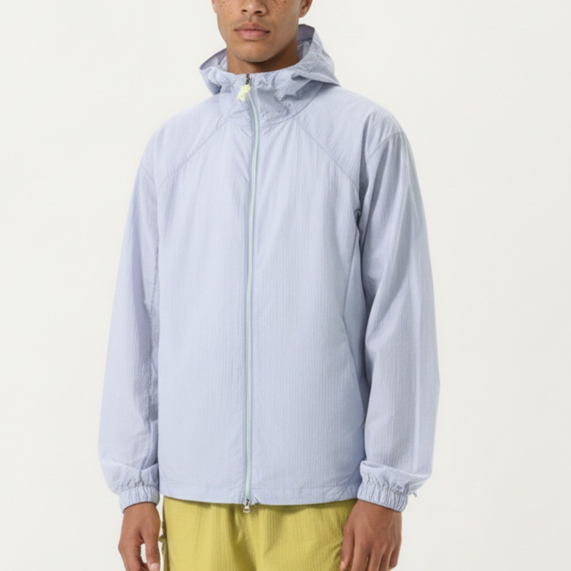 Anna-Kaci Men's Lightweight Hooded Windbreaker Jacket with Full Zip Closure Elastic Cuffs and Relaxed Fit