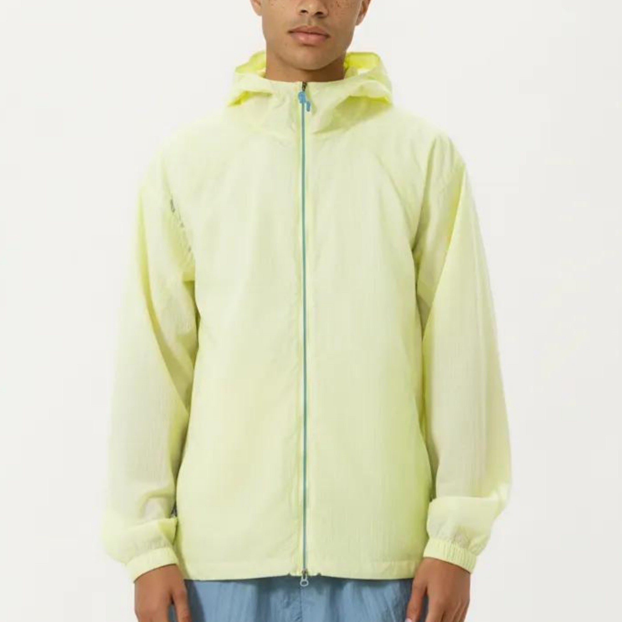 Anna-Kaci Men's Lightweight Hooded Windbreaker Jacket with Full Zip Closure Elastic Cuffs and Relaxed Fit
