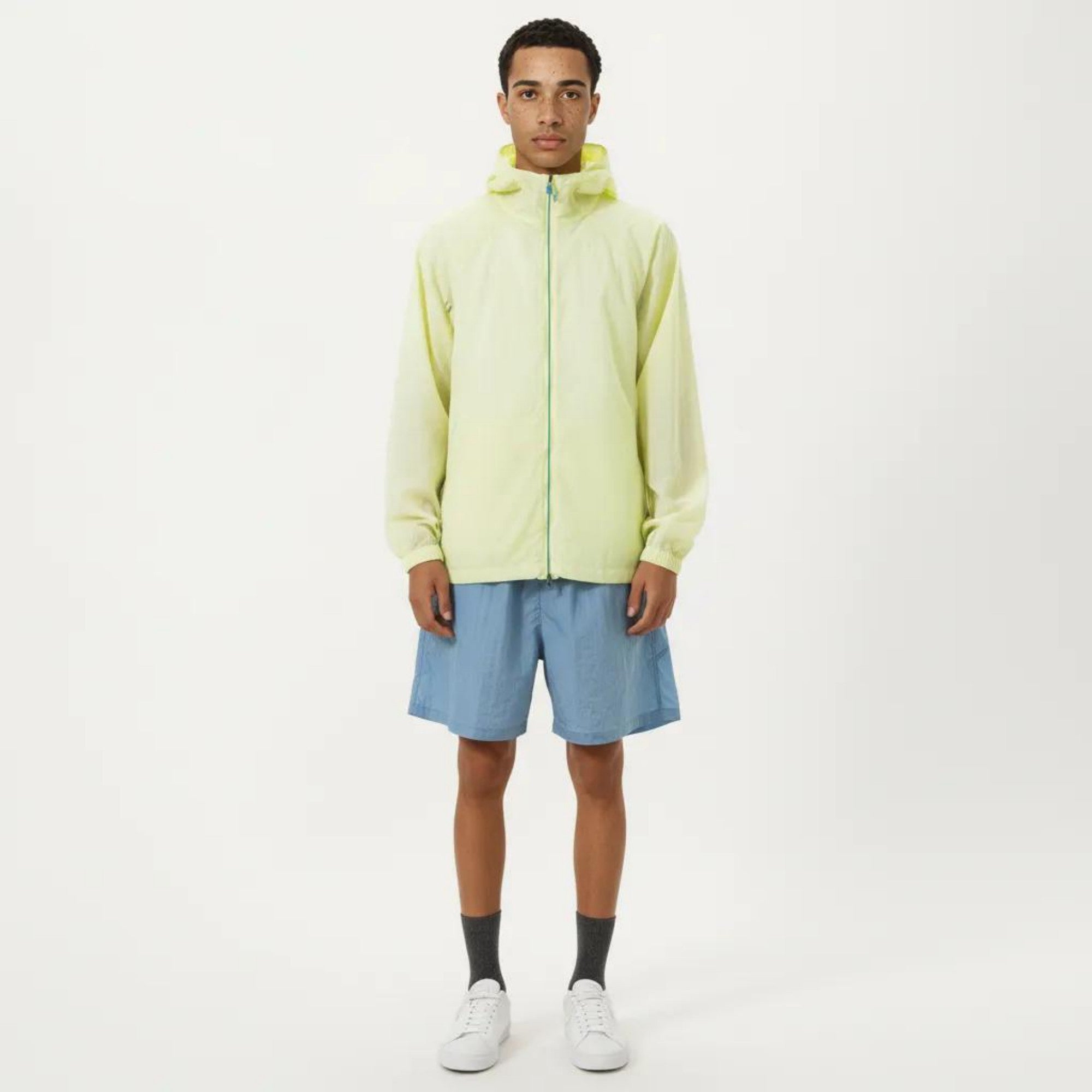 Anna-Kaci Men's Lightweight Hooded Windbreaker Jacket with Full Zip Closure Elastic Cuffs and Relaxed Fit