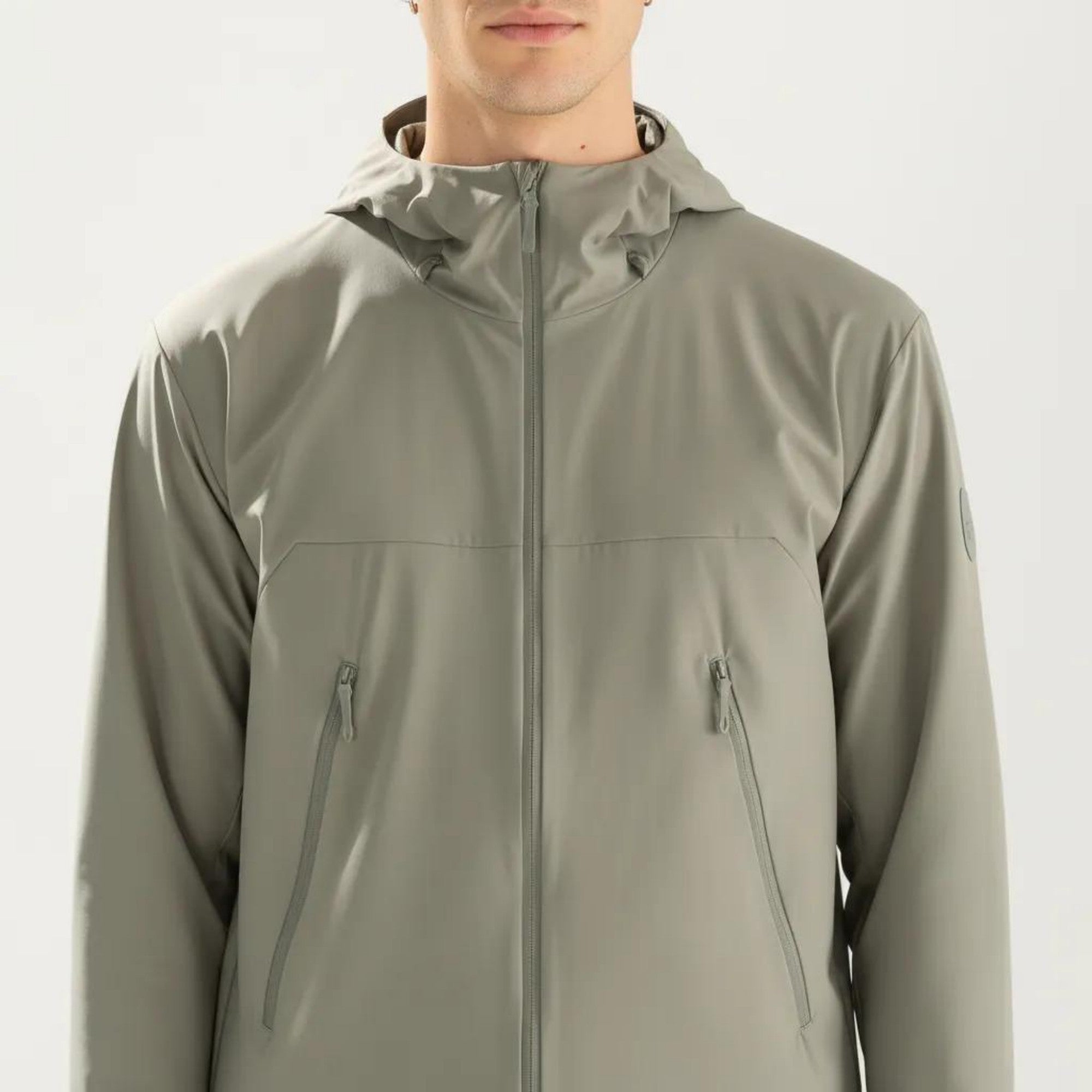 Anna-Kaci Men's Lightweight Windbreaker Jacket with Hood Full Zip Closure Zipper Pocket Detail and Relaxed Fit