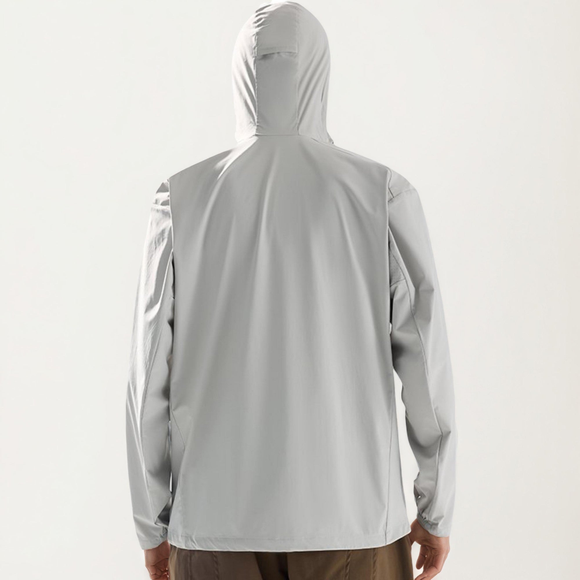 Anna-Kaci Men's Lightweight Windbreaker Jacket with Hood Full Zip Closure Zipper Pocket Detail and Relaxed Fit