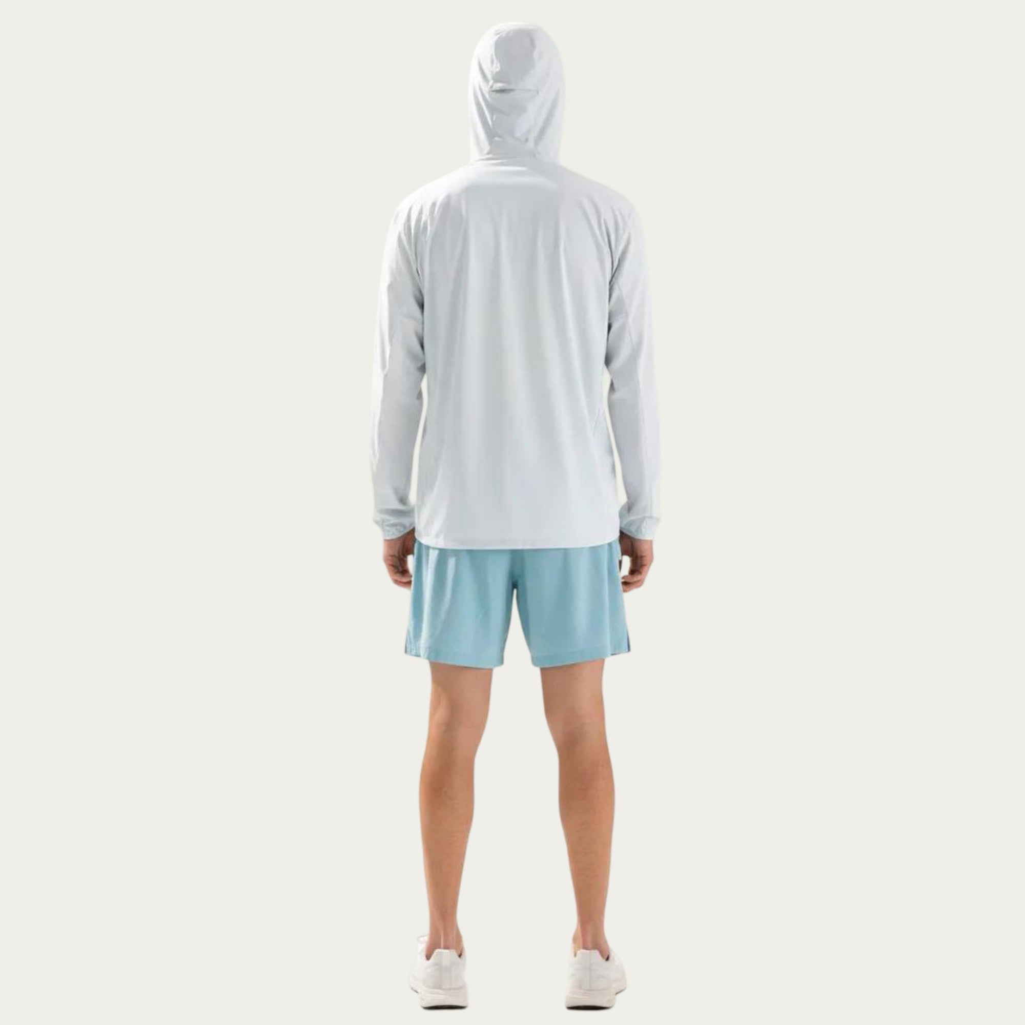 Anna-Kaci Men's Lightweight Windbreaker Jacket with Hood Full Zip Closure Zipper Pocket Detail and Relaxed Fit
