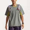 Anna-Kaci Men's Short Sleeve Athletic T-Shirt with Colorblock Panel Design Breathable Fabric and Relaxed Fit