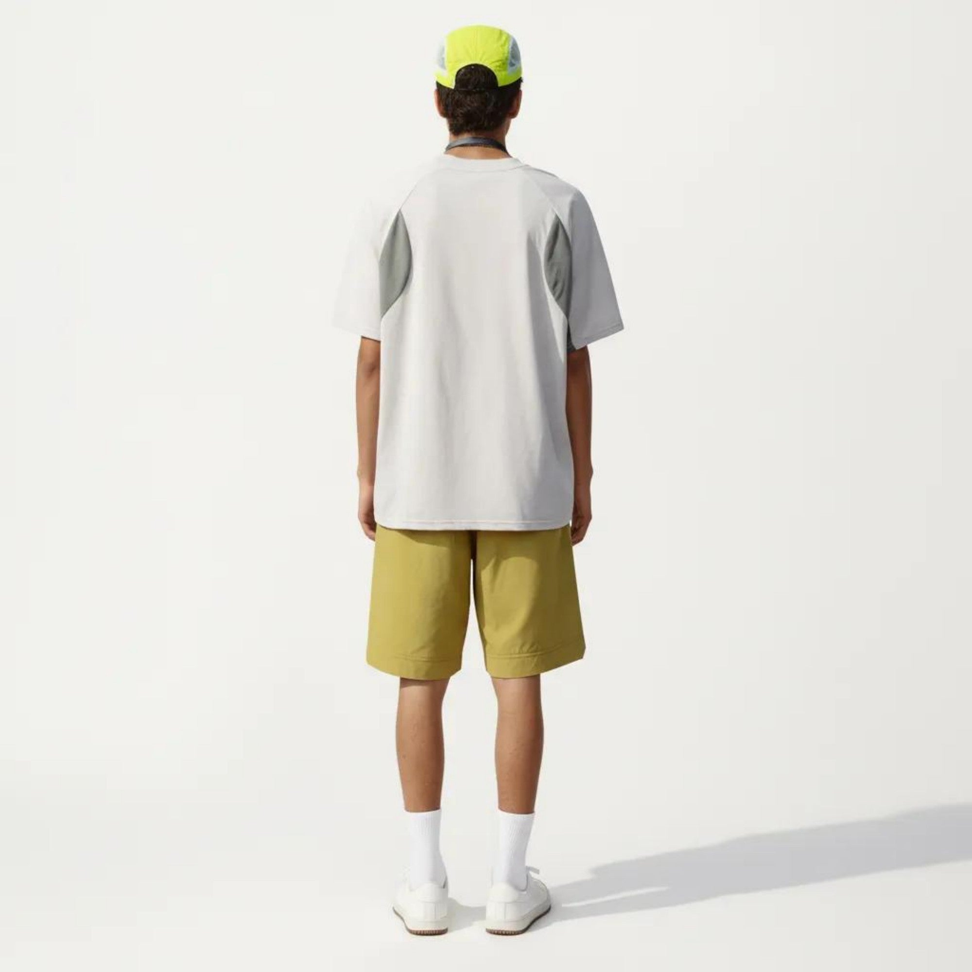 Anna-Kaci Men's Short Sleeve Athletic T-Shirt with Colorblock Panel Design Breathable Fabric and Relaxed Fit