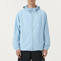 Anna-Kaci Men's Lightweight Hooded Windbreaker Jacket with Full Zip Closure Elastic Cuffs and Adjustable Hem