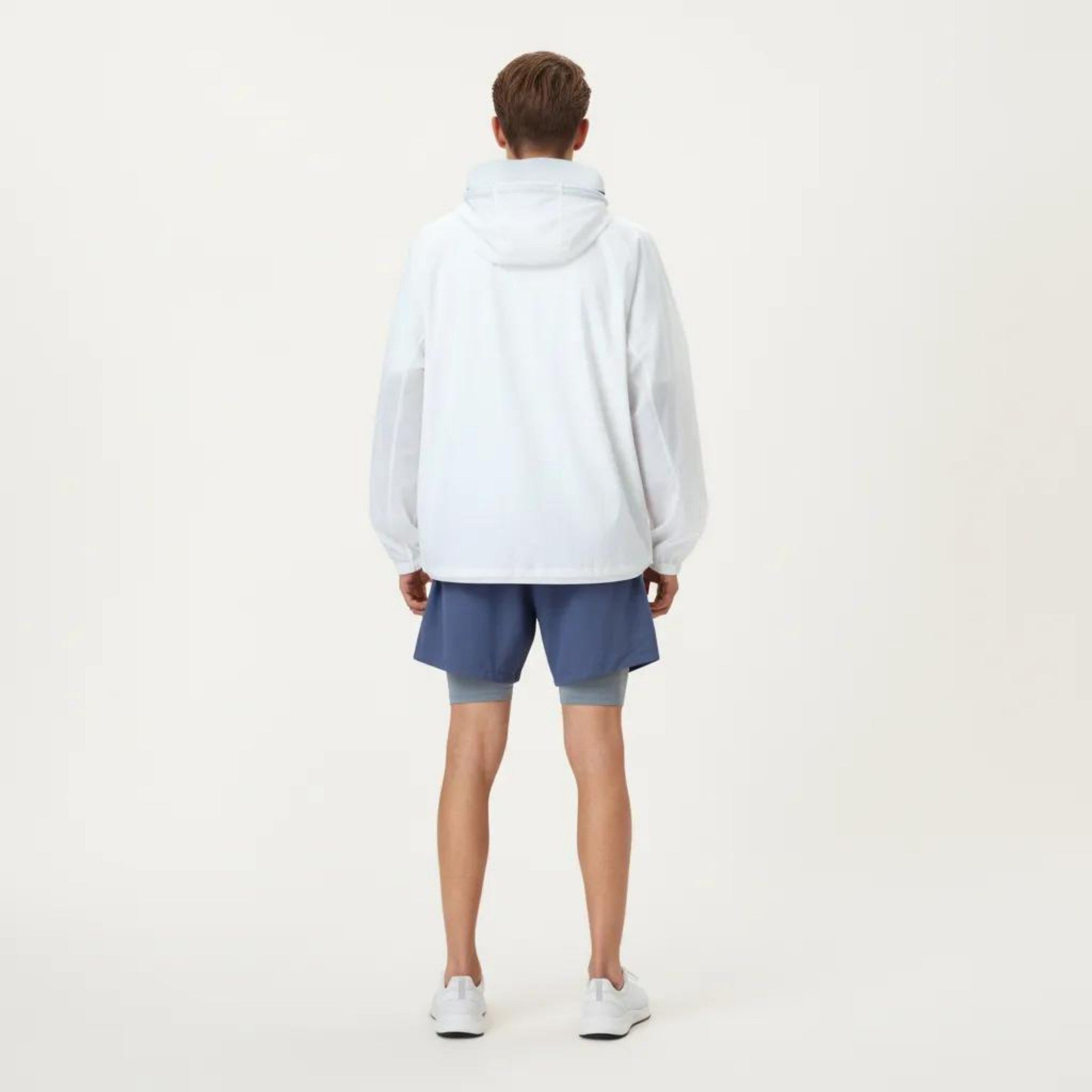 Anna-Kaci Men's Lightweight Hooded Windbreaker Jacket with Full Zip Closure Elastic Cuffs and Adjustable Hem
