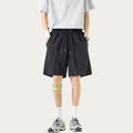 Anna-Kaci Men's Lightweight Athletic Shorts with Elastic Drawstring Waist Relaxed Fit Seam Detail Side Pocket