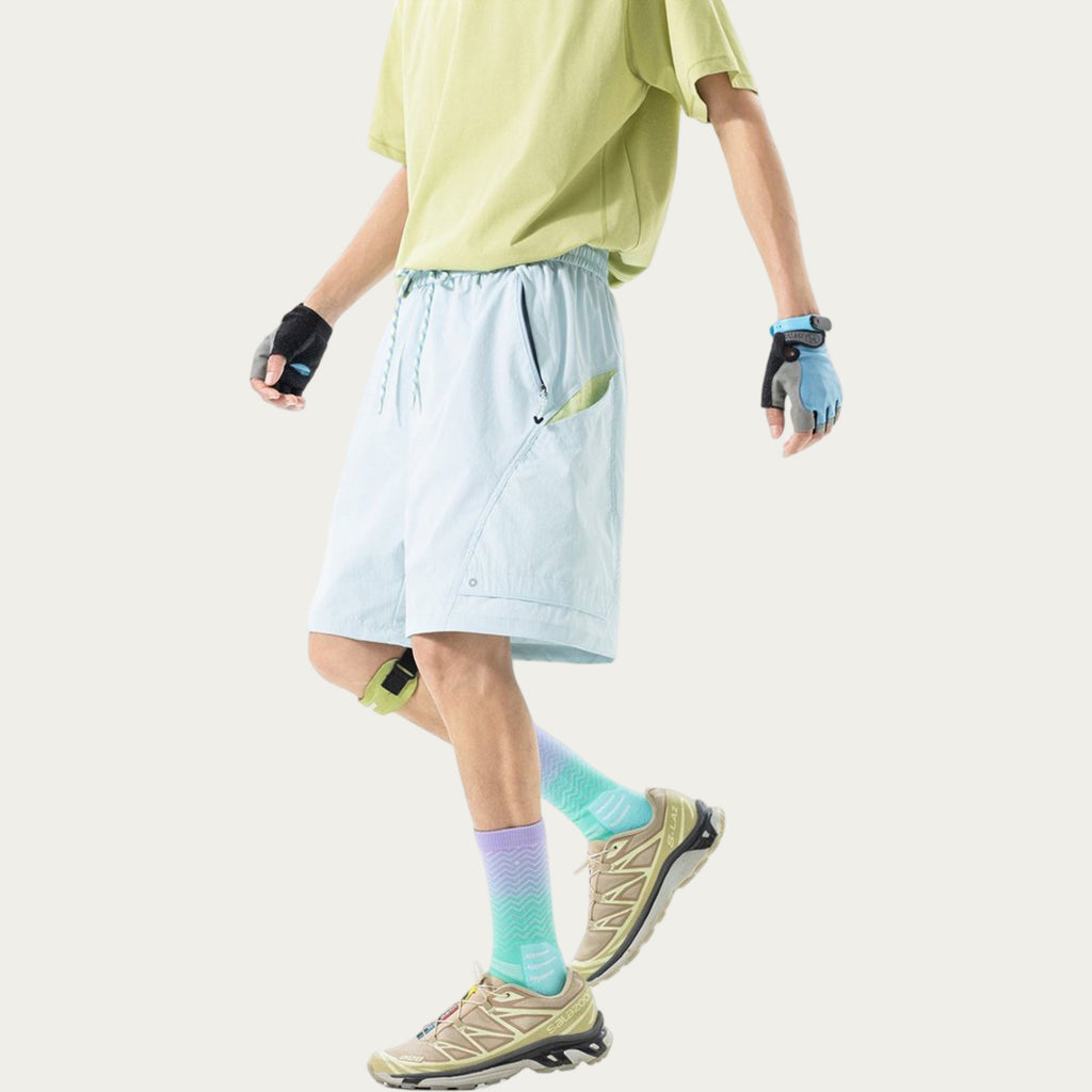 Anna-Kaci Men's Lightweight Athletic Shorts with Elastic Drawstring Waist Relaxed Fit Design and Side Pocket