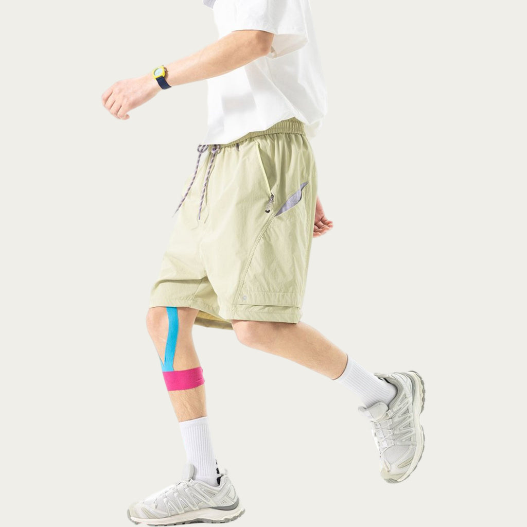 Anna-Kaci Men's Lightweight Athletic Shorts with Elastic Drawstring Waist Relaxed Fit Design and Side Pocket