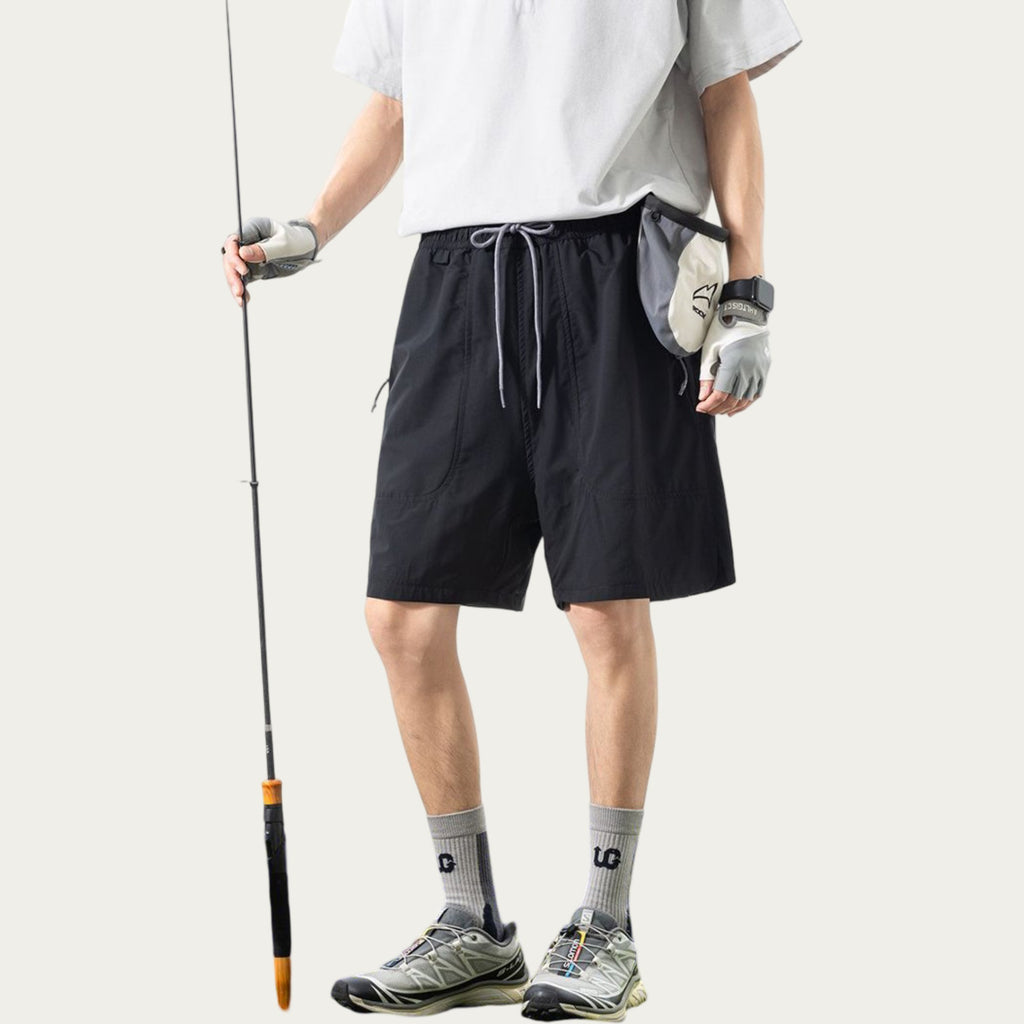 Anna-Kaci Men's Lightweight Athletic Shorts with Elastic Drawstring Waistband Relaxed Fit and Side Pocket